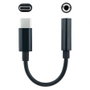 Nanocable Cable Adaptador de Audio USB-C Macho a Jack 3.5 mm Hembra, 11 cm, Negro